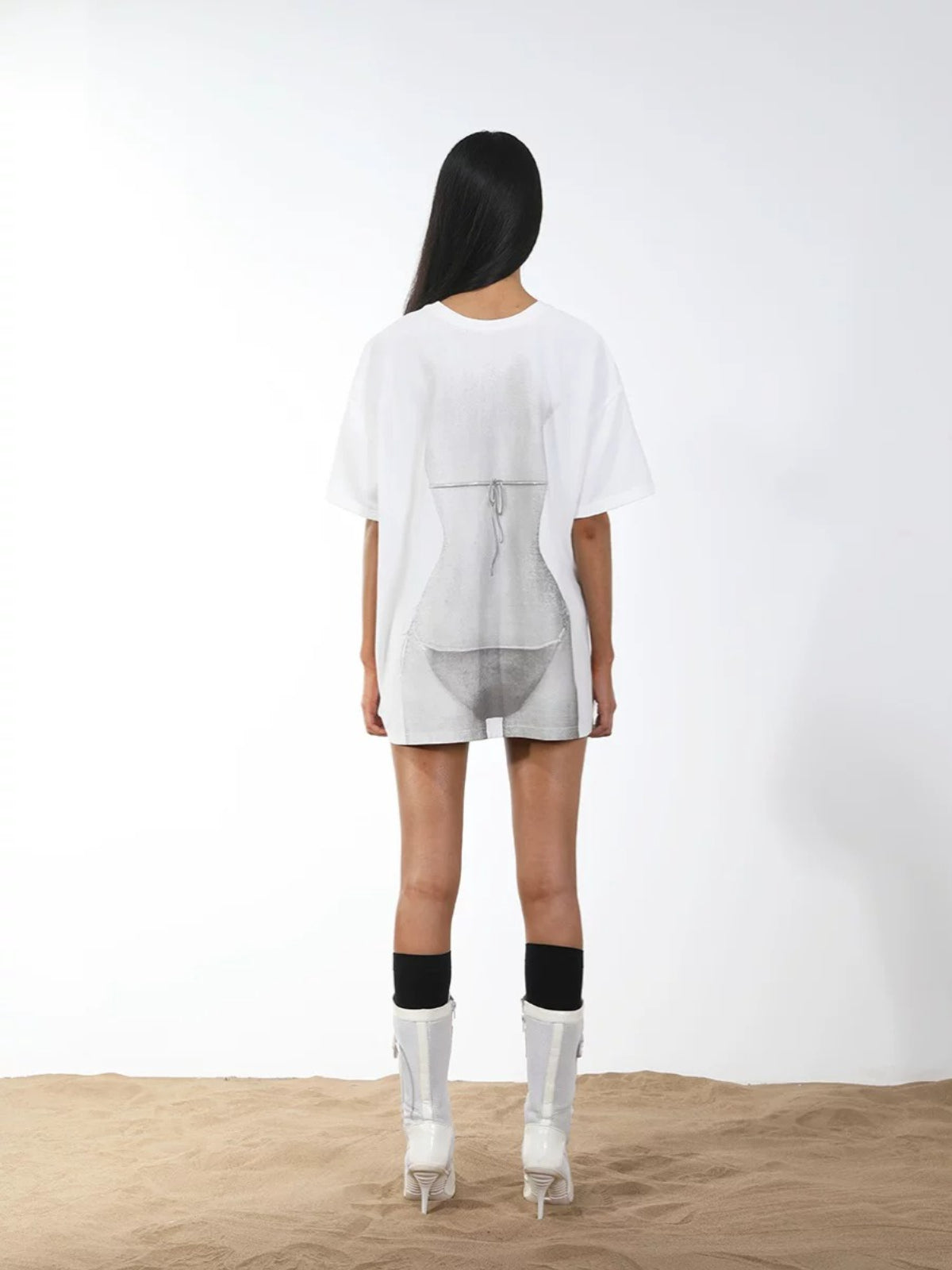 Bikini Print Cotton T-Shirt