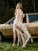 Asymmetric Chiffon Lace Dress