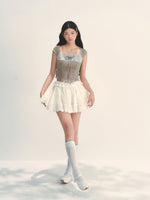 Lace Trim Short Sleeve T-shirt