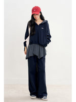 Plaid Half Zip Hoodie & Pants Set