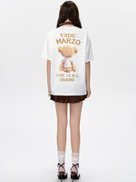 Oil-Painting Style Bear Cotton Short-Sleeve