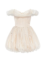 Strapless Waist Cinched Puff Dress