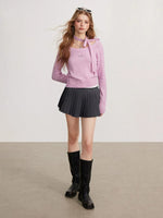 Reversible Cutout Knit Top