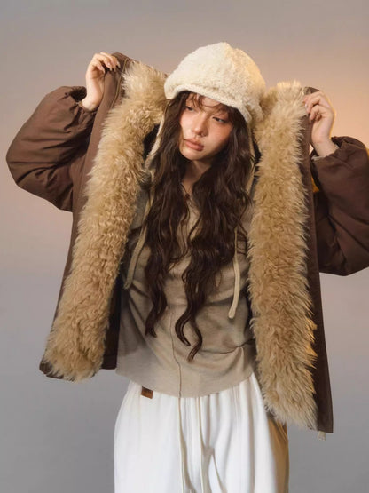 Detachable Fur Down Parka