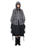 Vintage Plaid Hooded Oversized Shirt