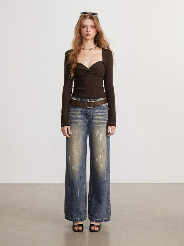 Twist Square-Neck Top