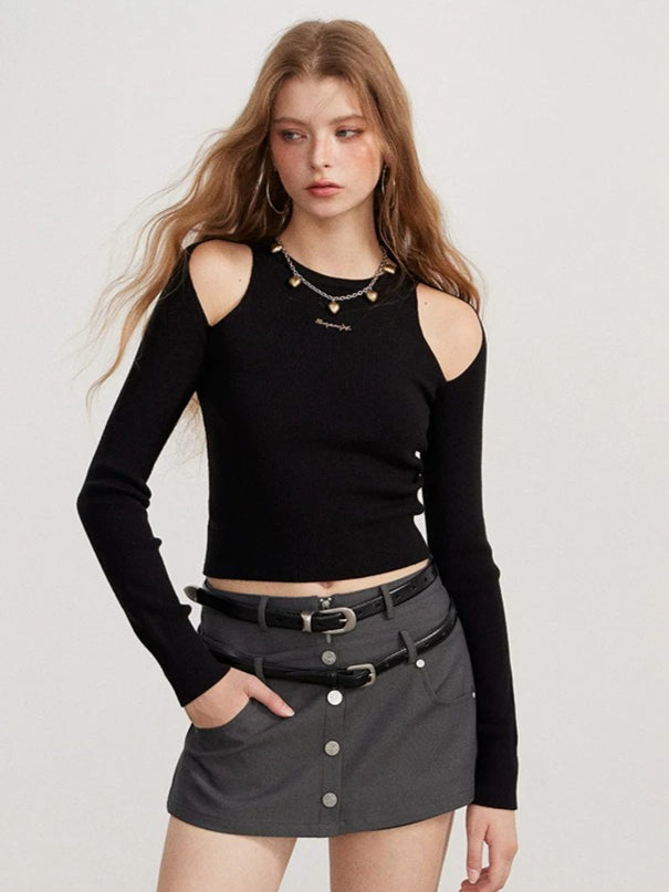 Off Shoulder Knit Top