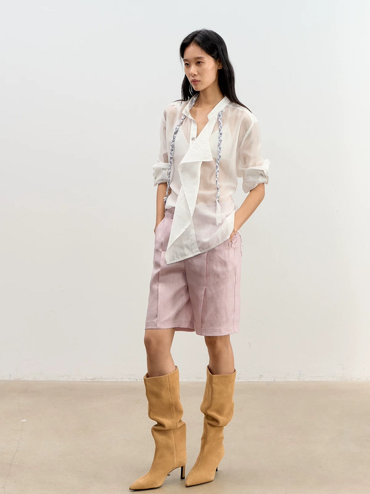 Lyocell Ribbon Blouse