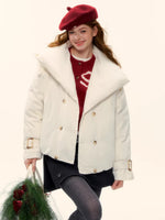 White Oversized White Down Jacket