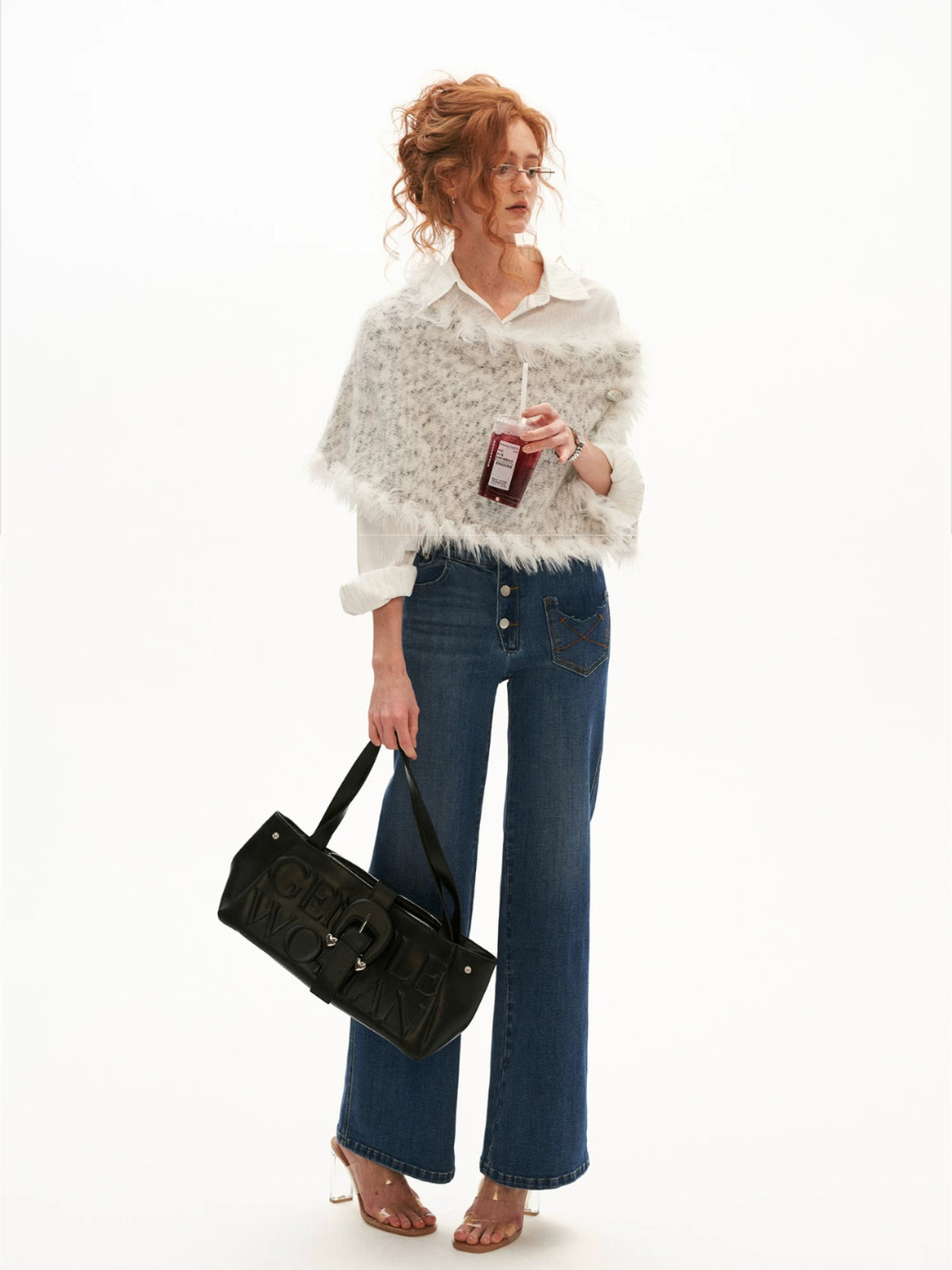 Vintage Distressed Straight-Leg Jeans