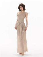 Reversible Knot Ruched Maxi Dress