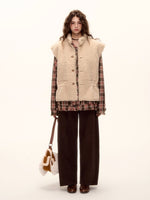 Belted Contrast Stitch Denim Pants