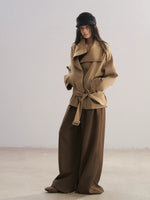 Stand Collar Tencel Trench Coat