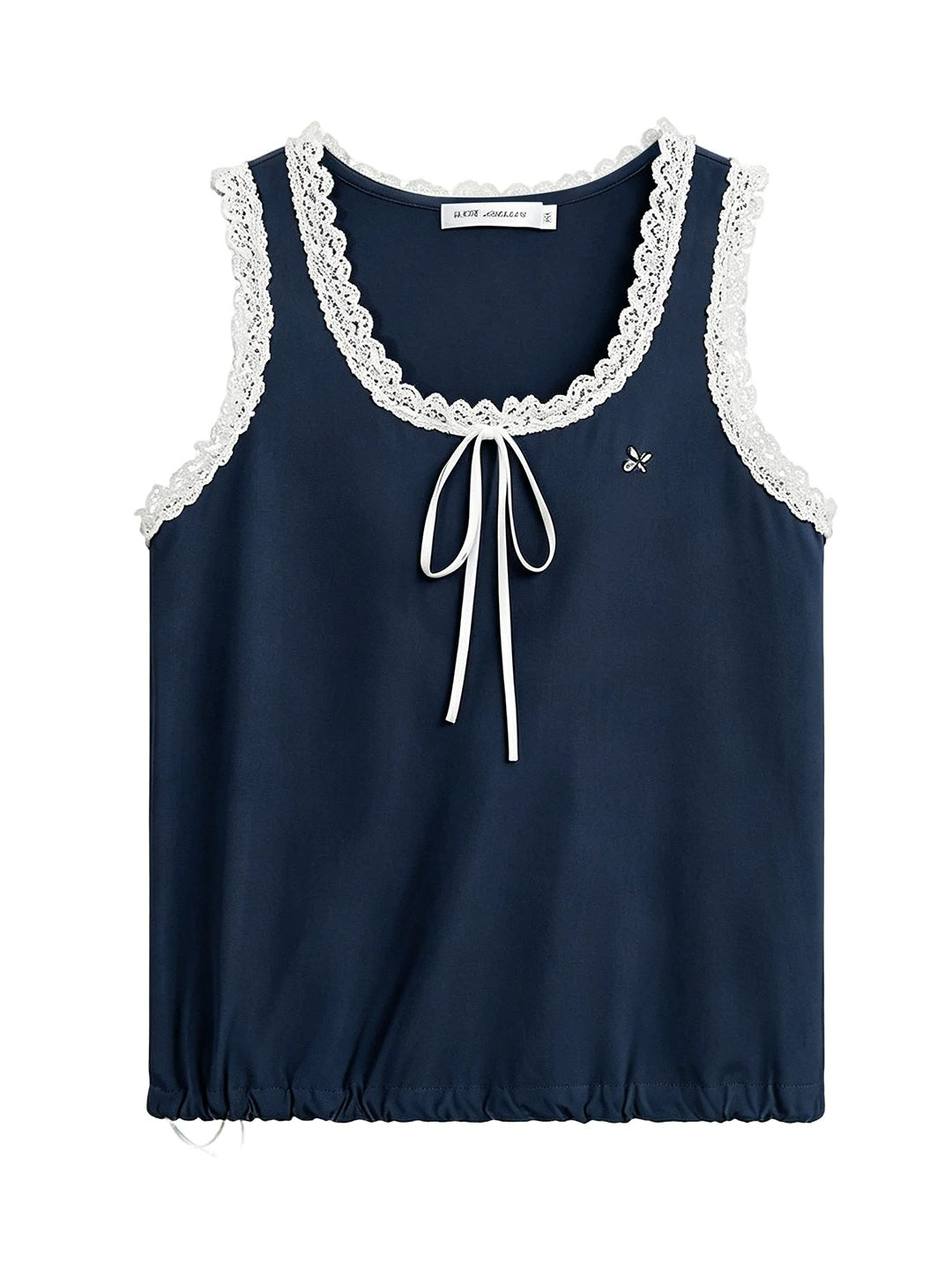 White And Blue Lace Trim Set