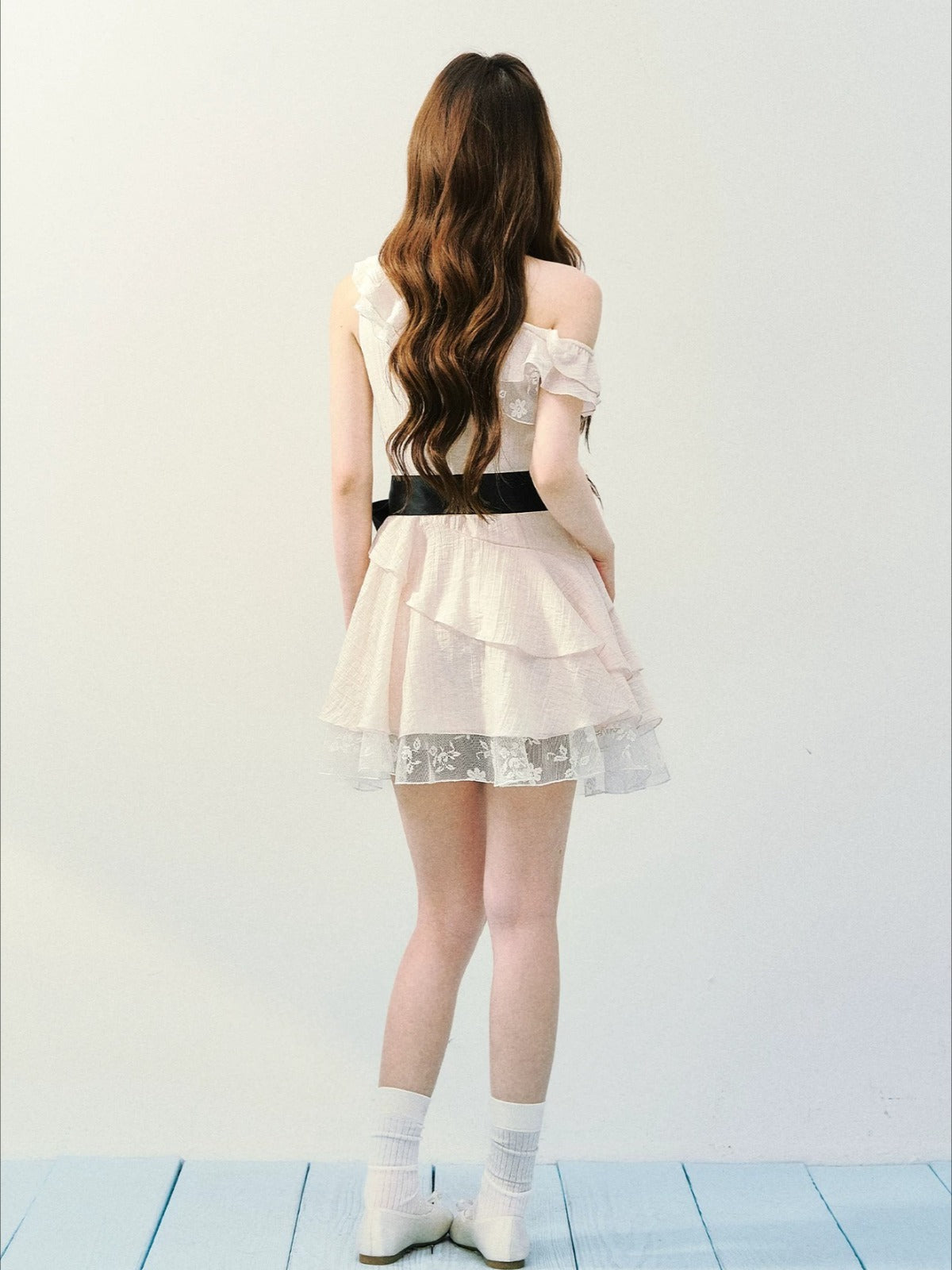 Lace Ruffle Layered Dress