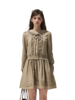 Sailor Collar Shirt Dress