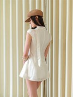 Hollow Tie Mini Dress