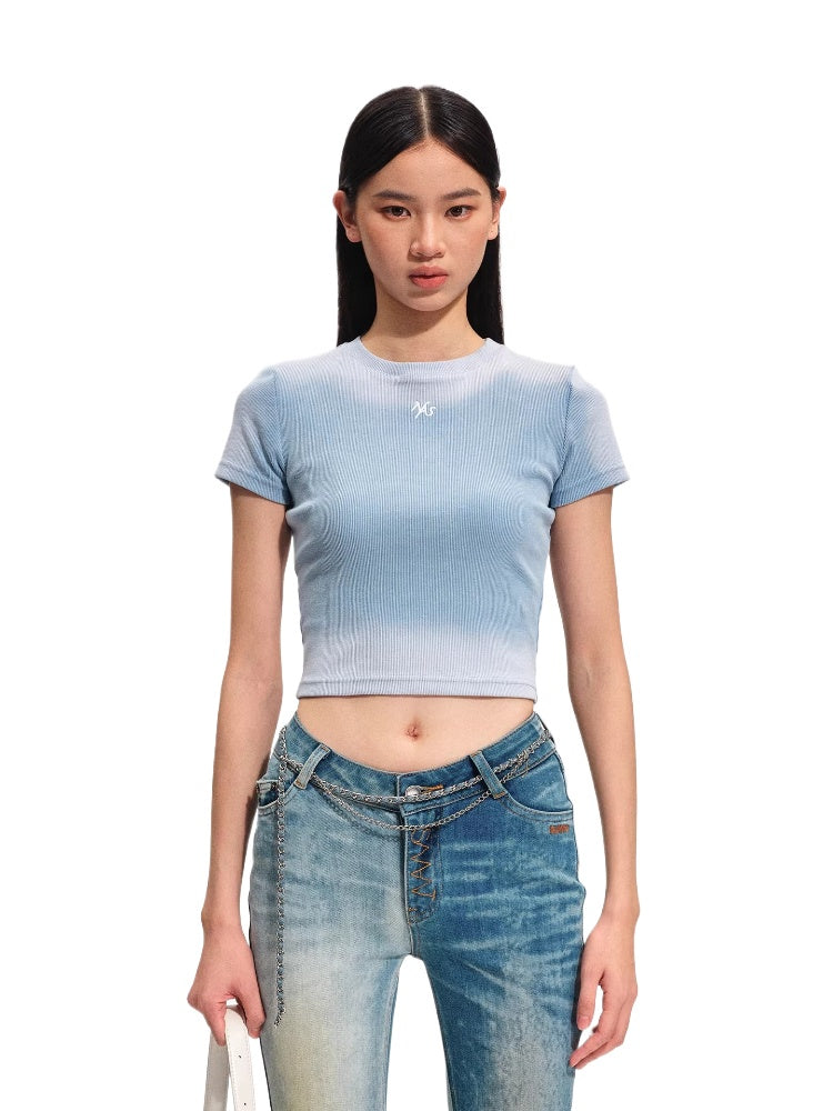 Equestrian Badge Washed Ribbed Tee