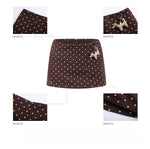 Brown Vintage Polka Dot Mini Skirt
