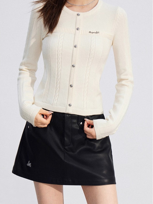 Cable Knit Layered Top