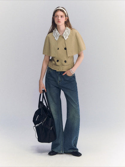 Vintage Washed Wide Leg Jeans