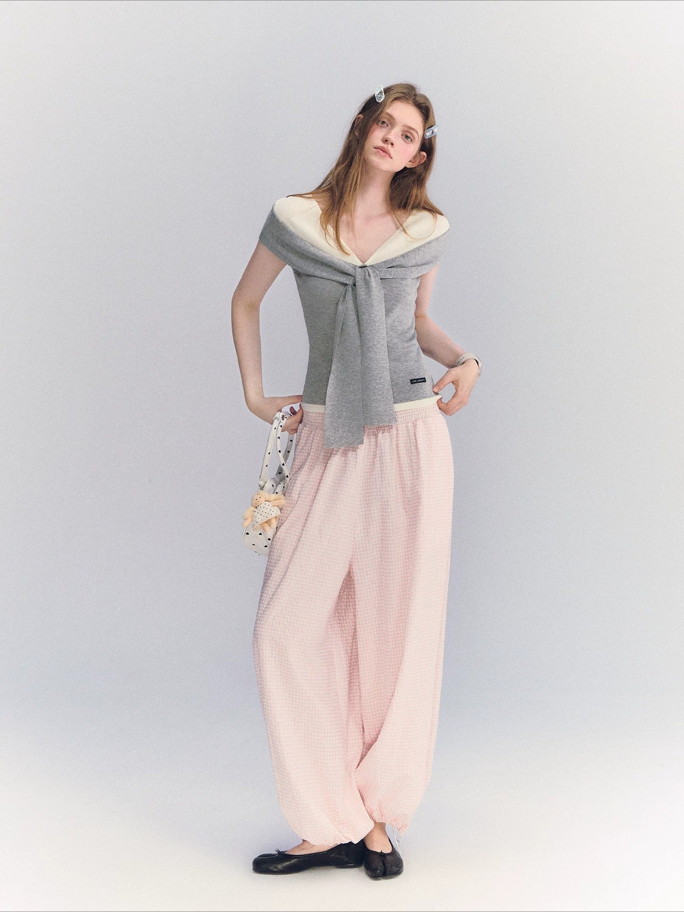 Plaid Lantern Pants