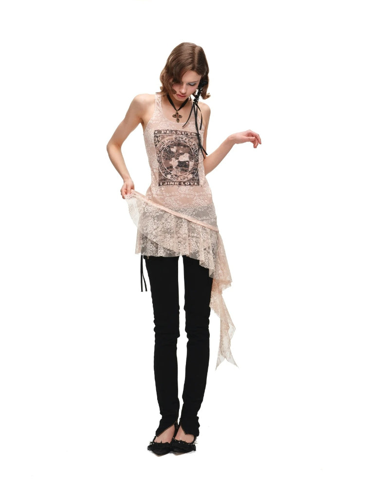 Snoopy Ruffle Tank Dress