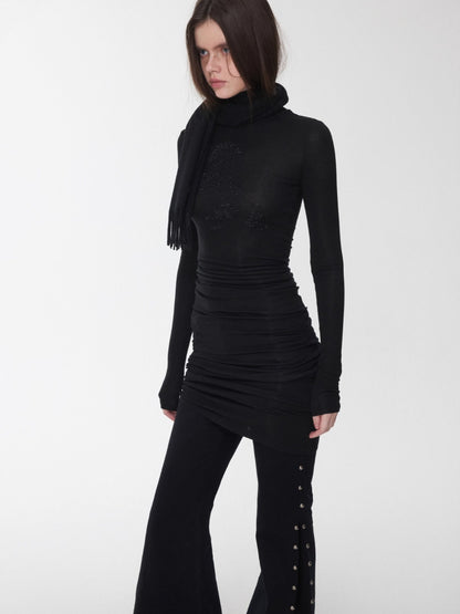 Crystal-Embellished Turtleneck