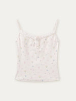 Deep V-neck Blouse & Cami & Skirt Set