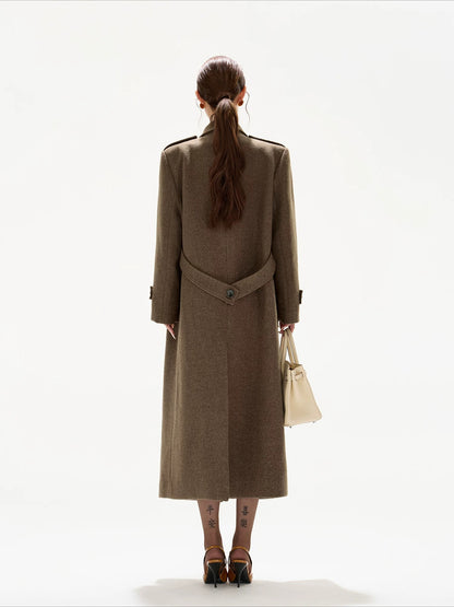 Brown Wool Blend Coat