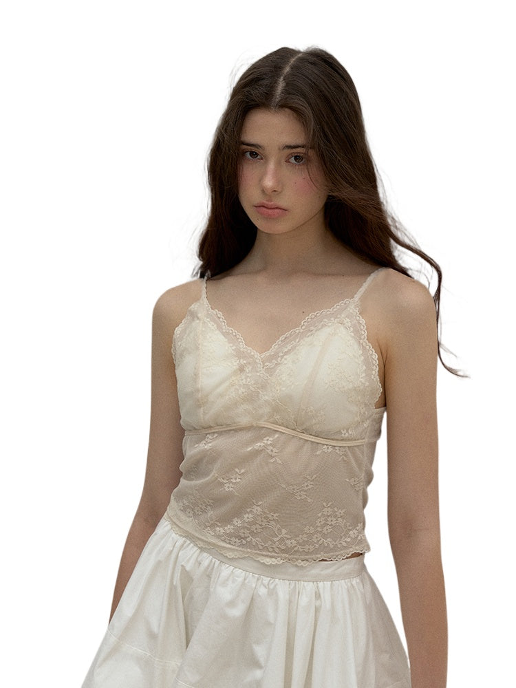 Lace Trimmed Girly Feel Top