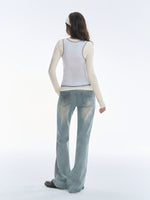 Modal Contrast Layered Long Sleeve Top
