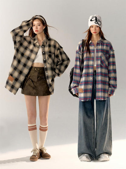 Black &amp; Blue Vintage Plaid Shirt