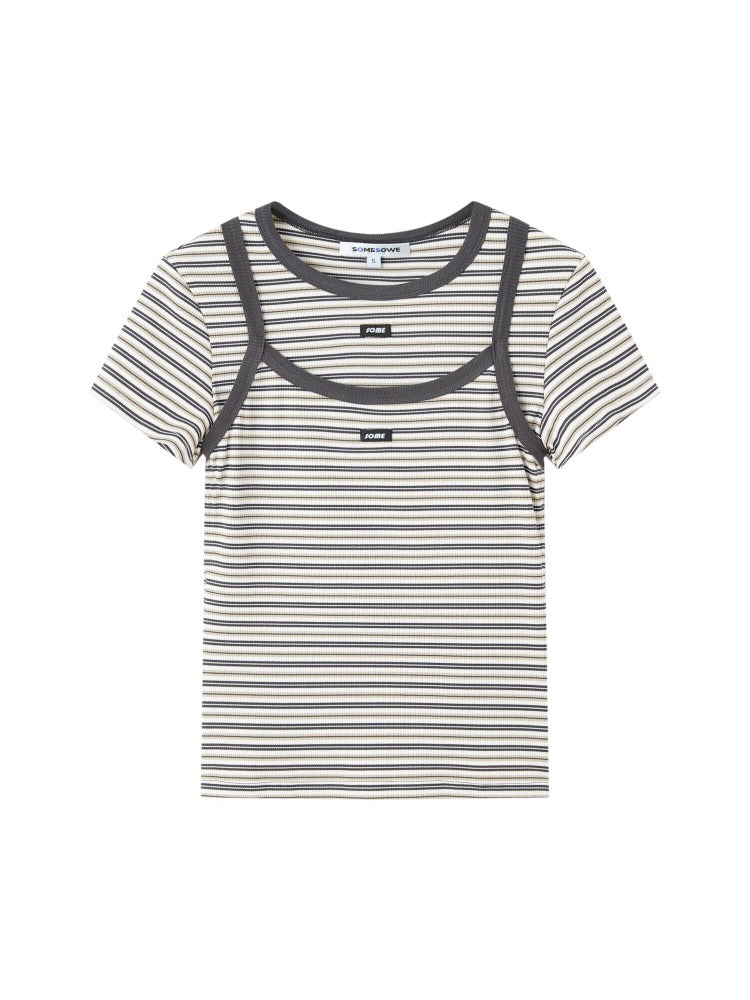Stripe Tee &amp; Cami Set