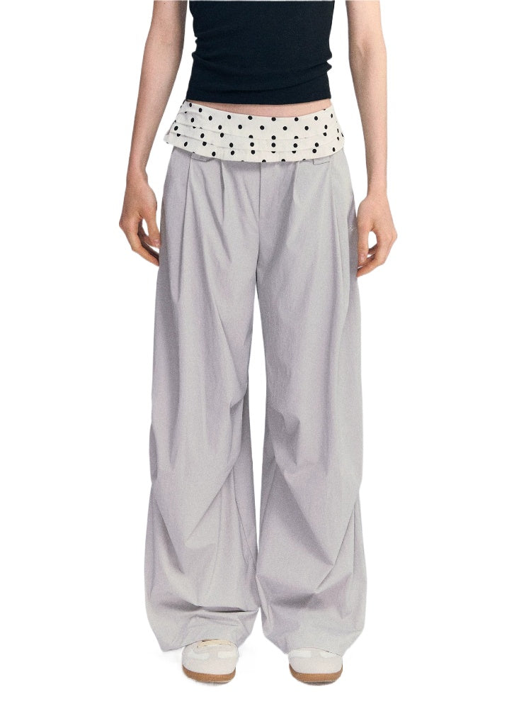 Polka Dot Straight Pants