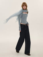 Double Layer Silk Wool Scarf
