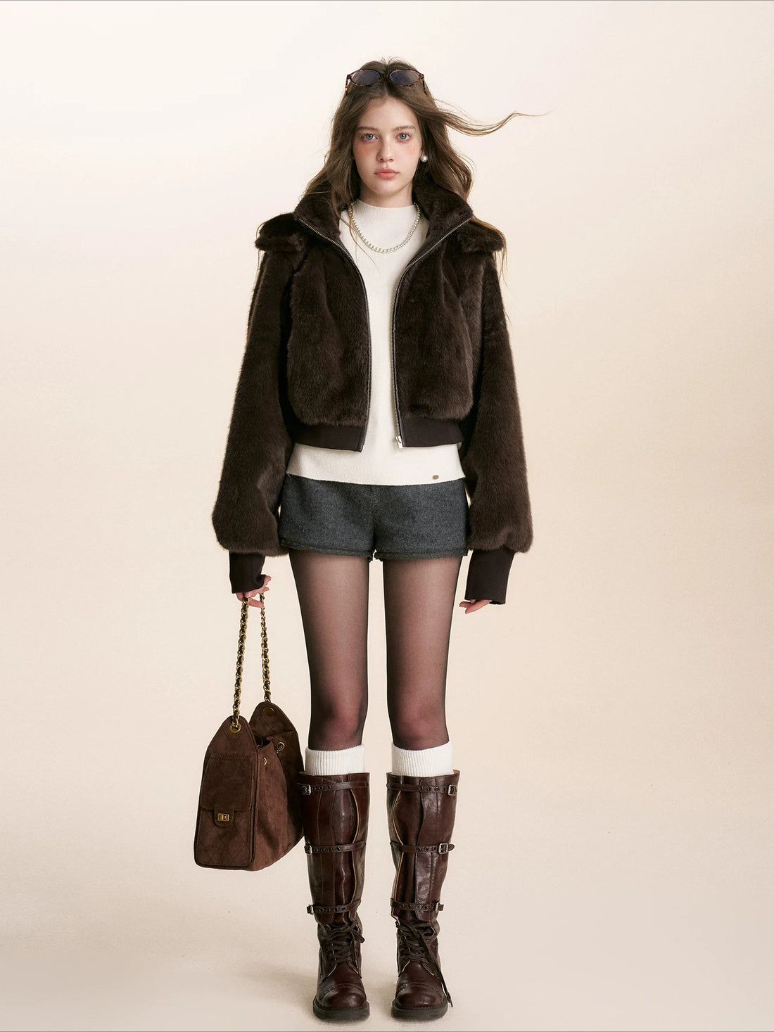 Brown Bear Hood Plush Jacket