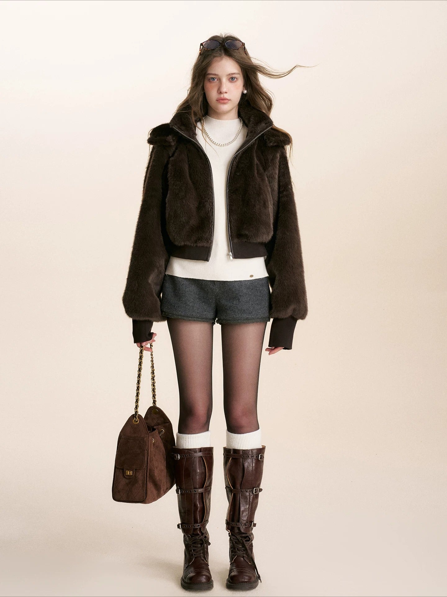 Brown Bear Hood Plush Jacket