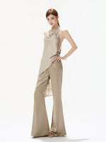 Satin Cowl Neck Top