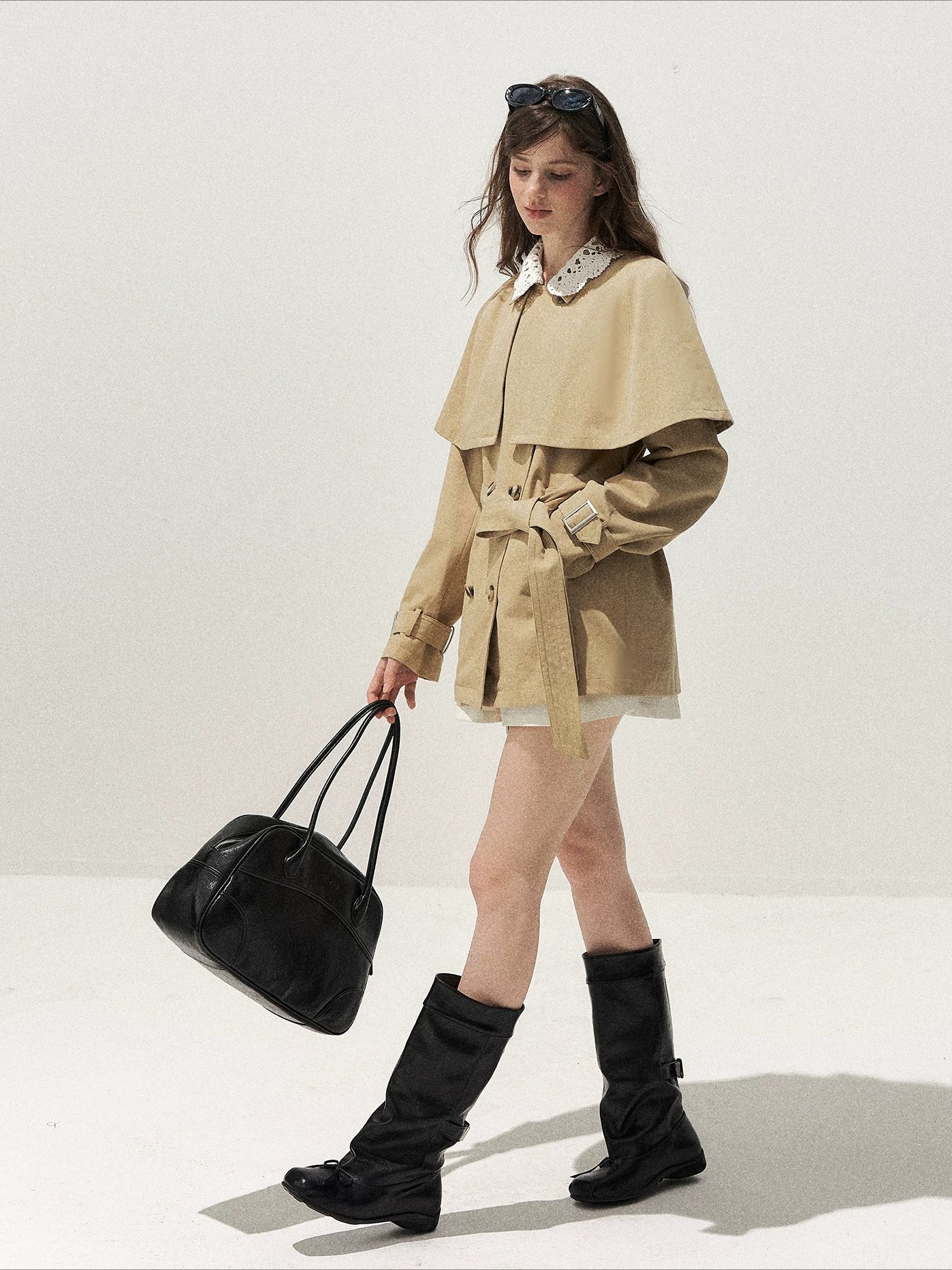 Detachable Cape Trench Coat