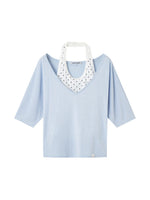 Sheer Layering Half Sleeve T-shirt