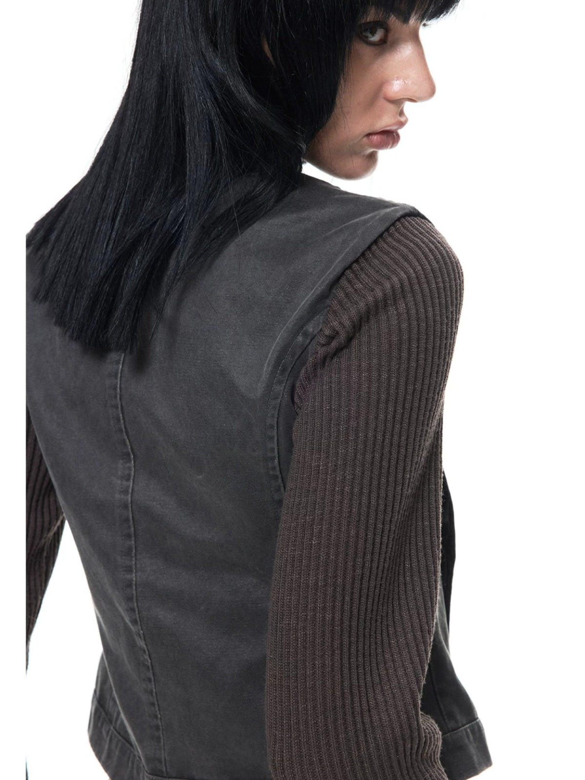 Vintage Stand Collar Utility Jacket