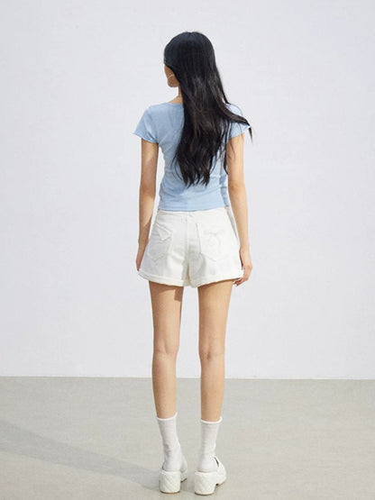 U-Neck Slim Basic Tee