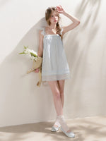 Pleated Lace Holiday Dress