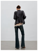 Distressed PU Jacket