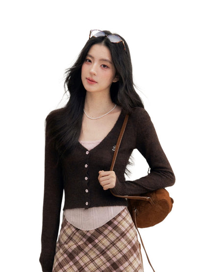 Floral Button Knit Top