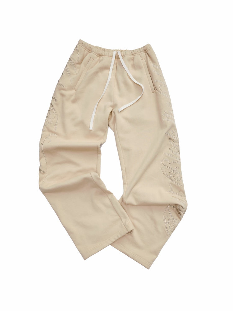 Script Embroidery Hoodie Sweat Set