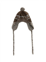 Striped Snowflake Knit Earflap Hat