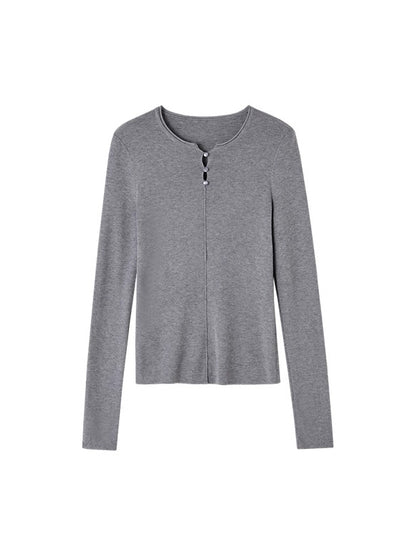 Stripe Button Rib Top