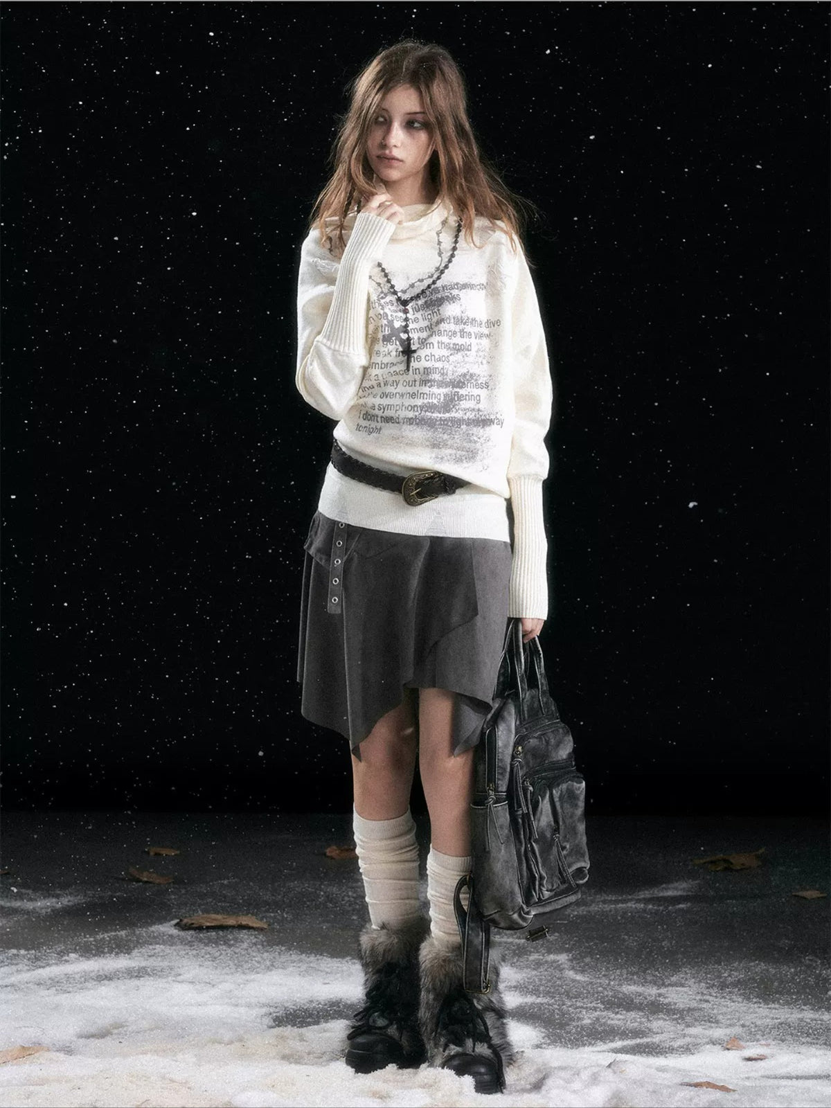 Asymmetric Chain Sweater